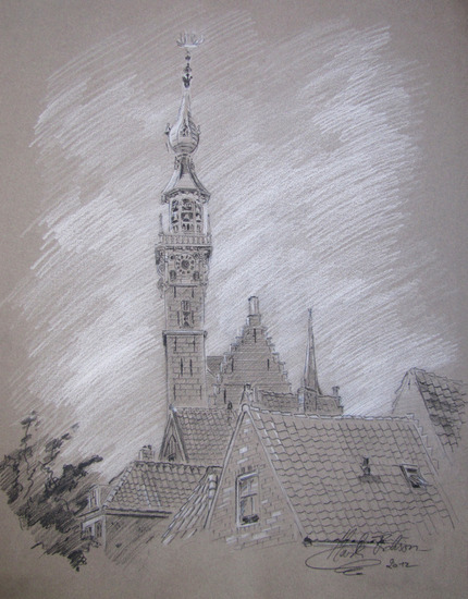 Nederland - Veere - Toren van het Stadhuis