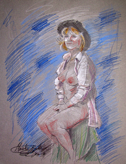 Sitara met hemdje en hoed