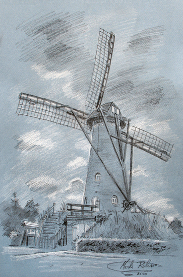 België - Oude molen in Oelegem