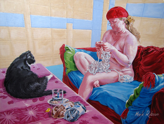 Naakte breister met poesje