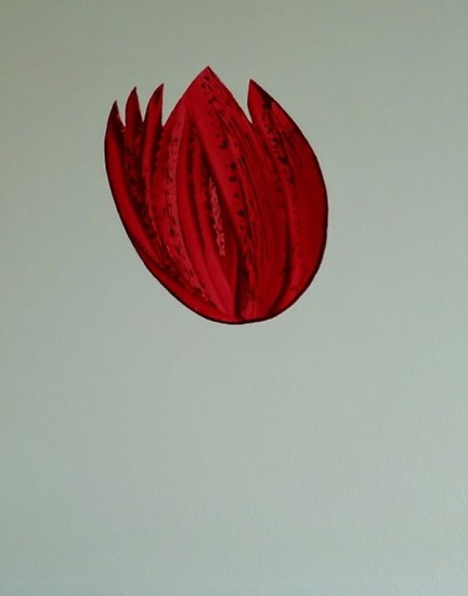 Rode abstracte tulp