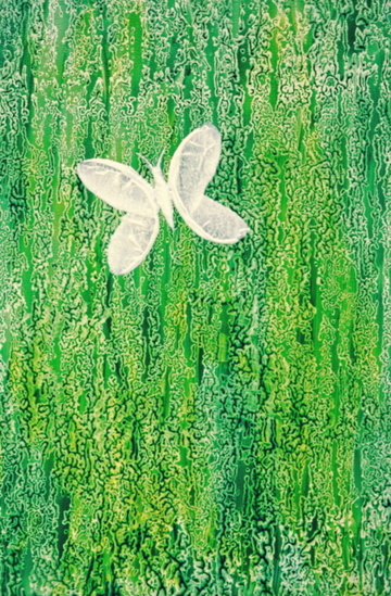 Vlinder voor groene achtergrond 2