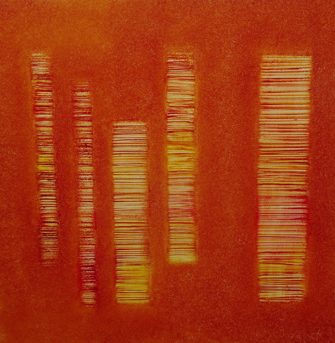 Abstract in oranje strepen 2