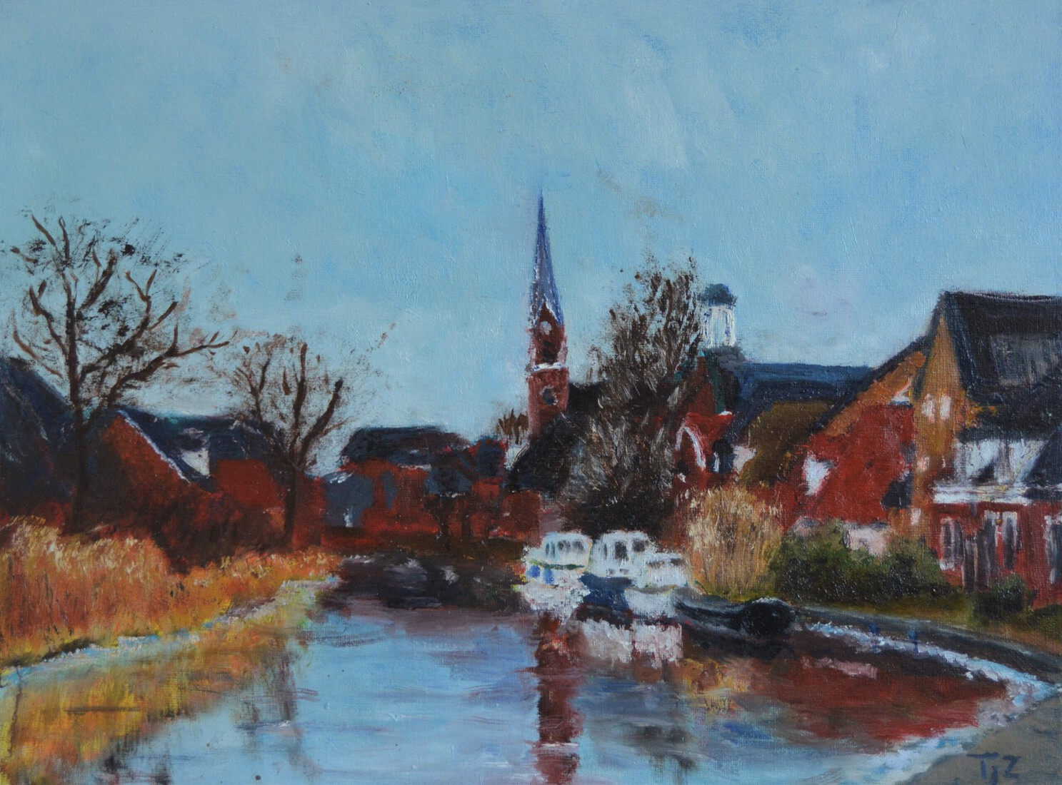 Wergea - de vaart in het dorp