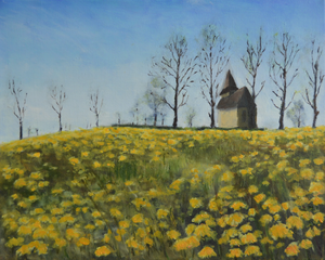 schilderijen en tekeningen van dorpen en steden