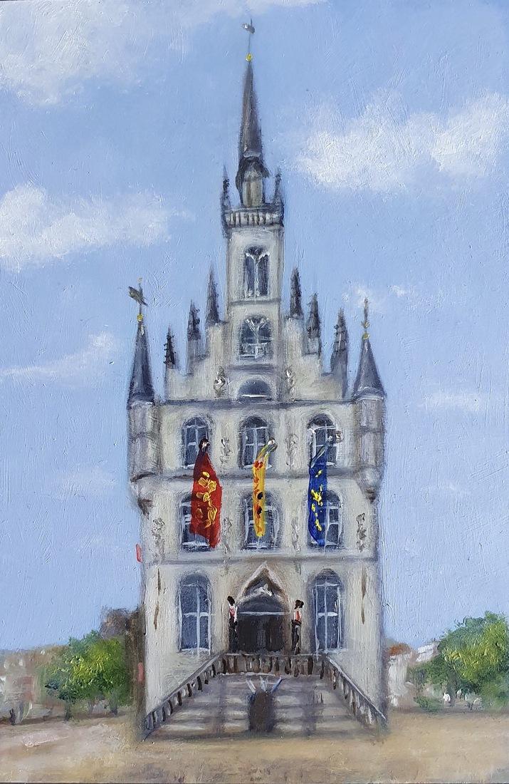 Stadhuis Gouda vlaggen