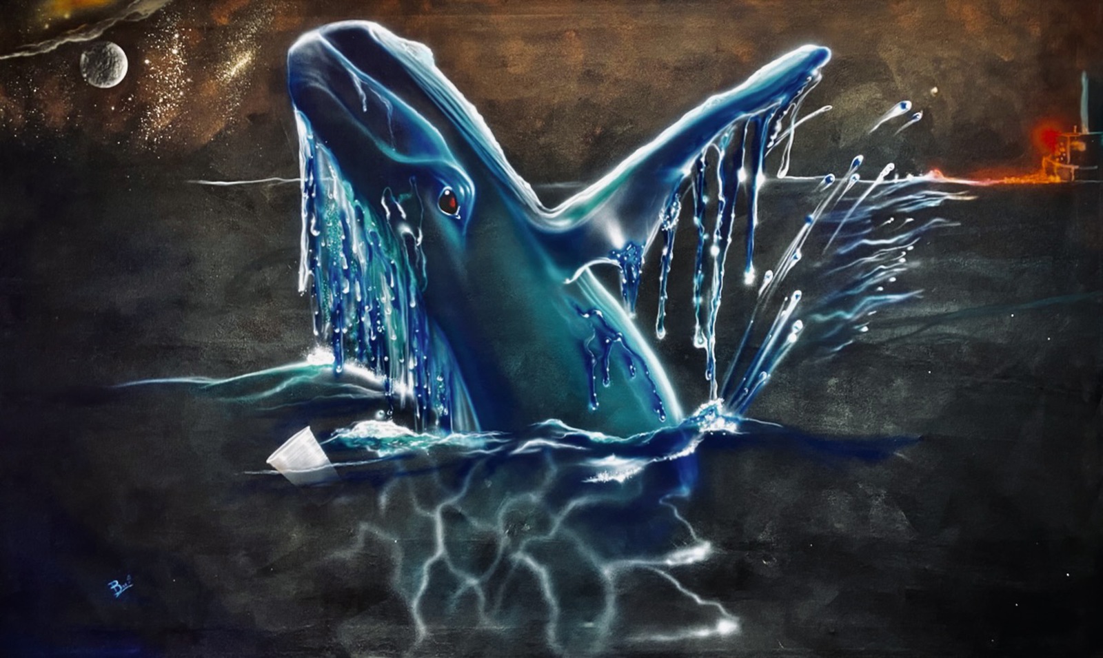 Whale in her darkest night