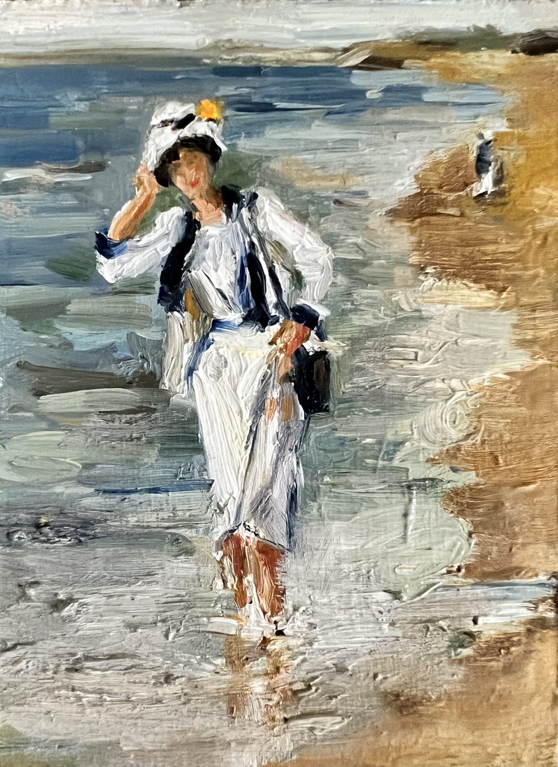 Pootje badende dame (ala max Liebermann) 