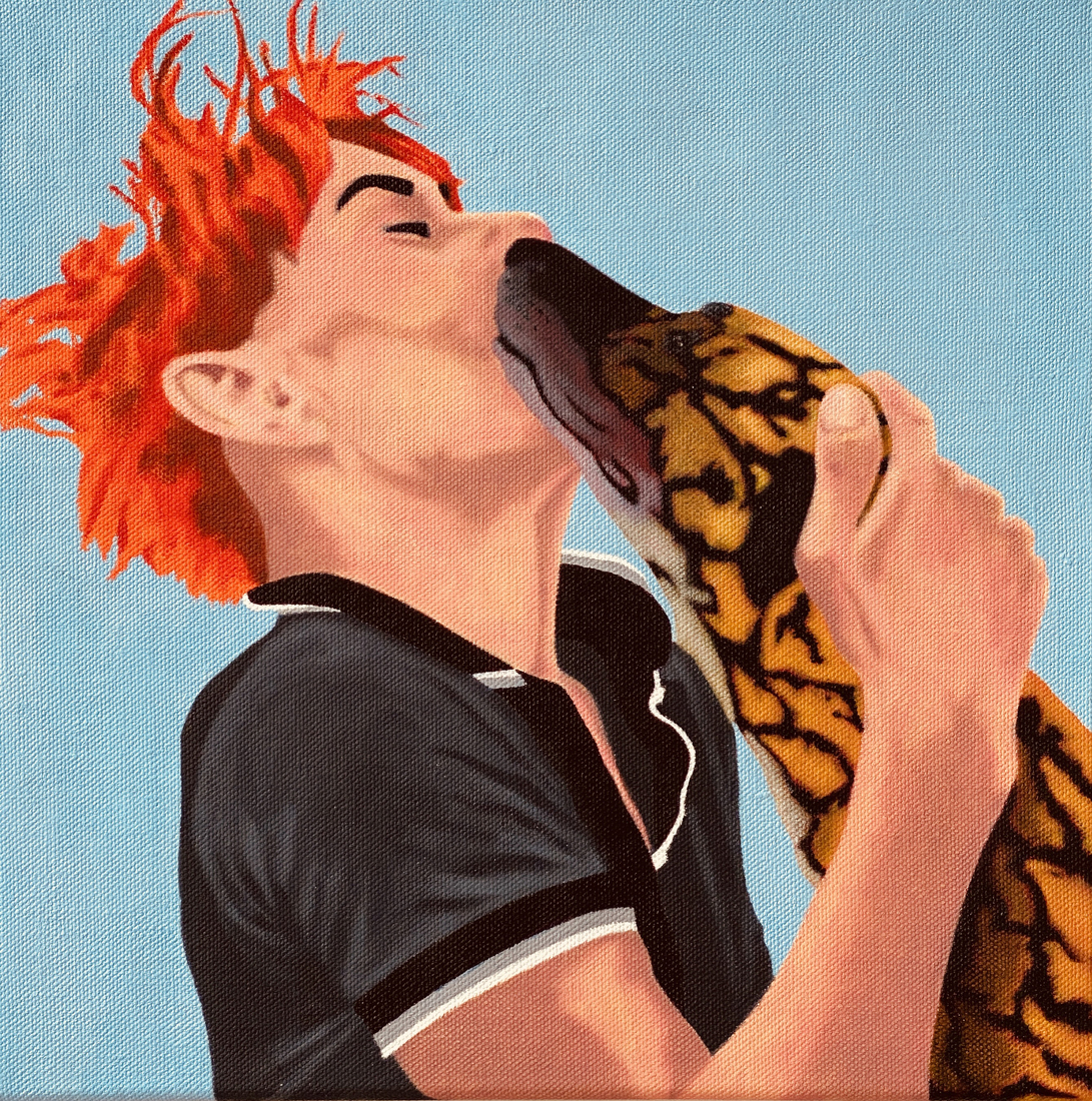 The Kiss - Self-portrait with dog 2