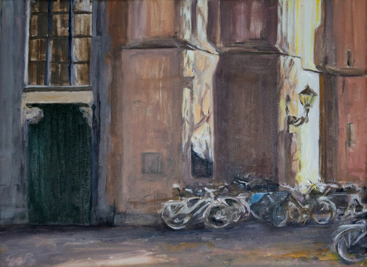 Fietsen voor de kerk