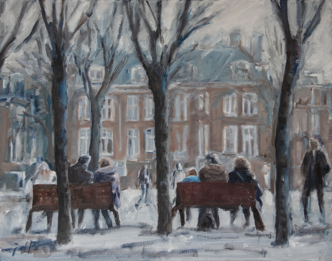 Amsterdam, in 'de tuin' van het Museumplein