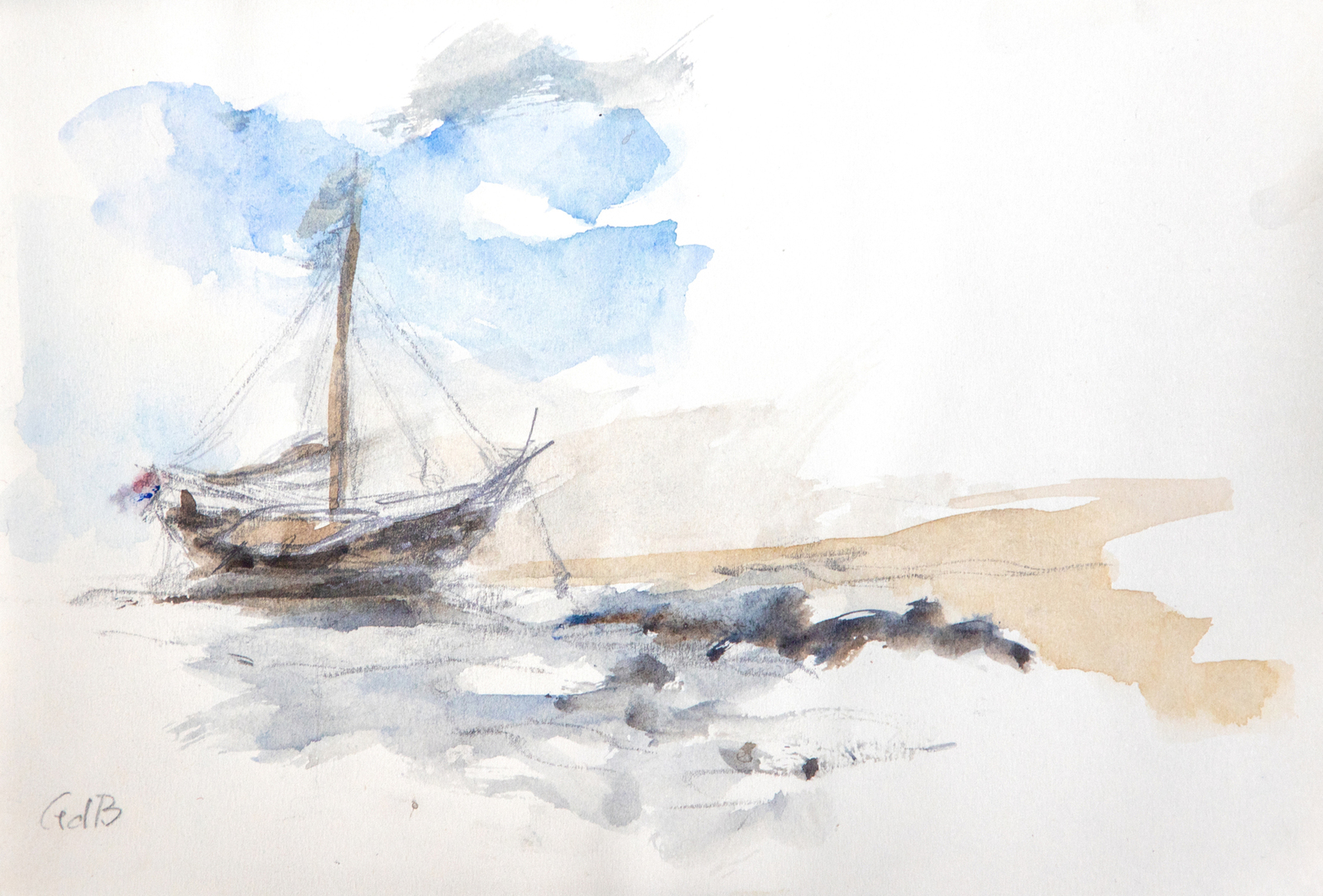 Droogvallen op het Wad