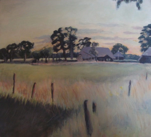 Erve Nevenzel in avondlicht, Eerder Achterbroek.