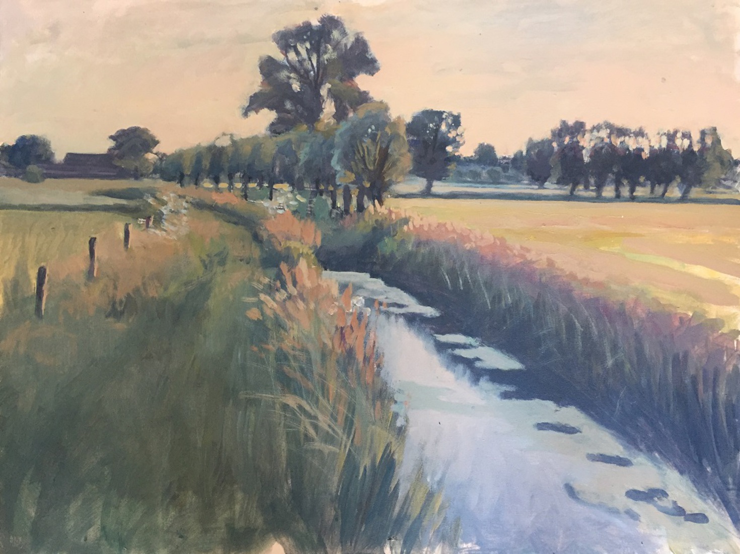 Zomeravondlandschap bij Den Ham