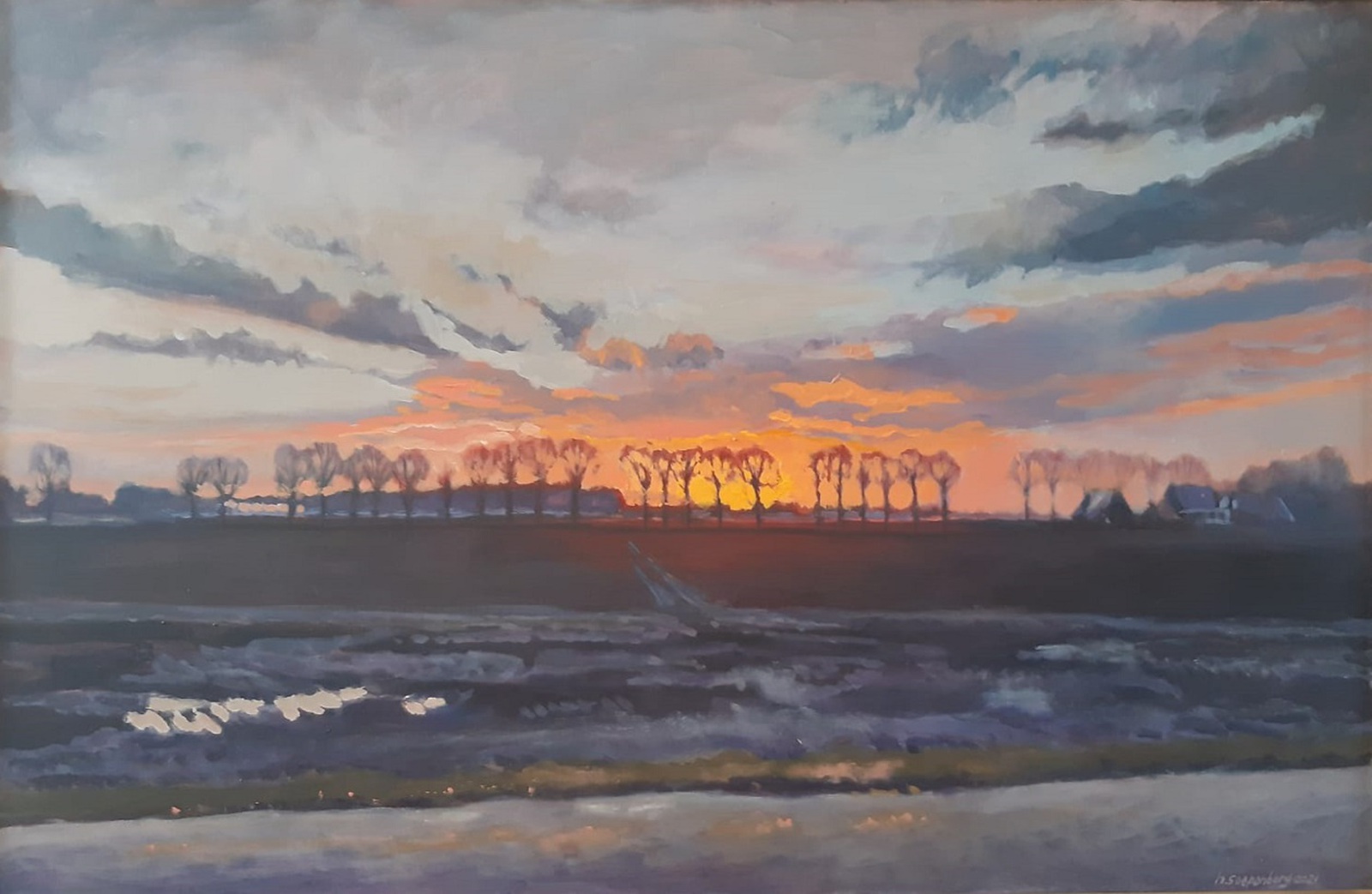 Avondlucht bij de Krim