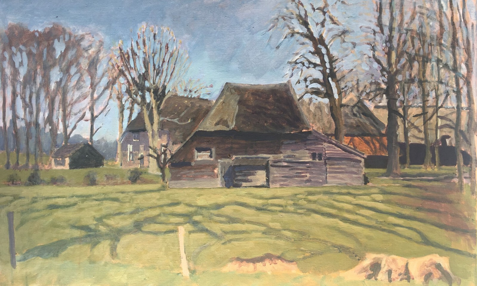 Boerderij met bomen bij Echten