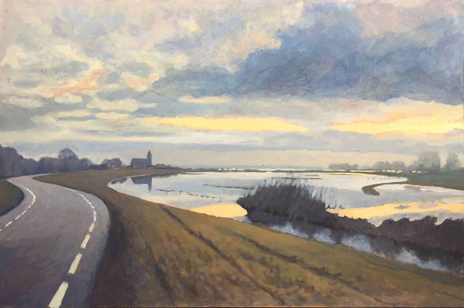 Hoog water bij Wilsum