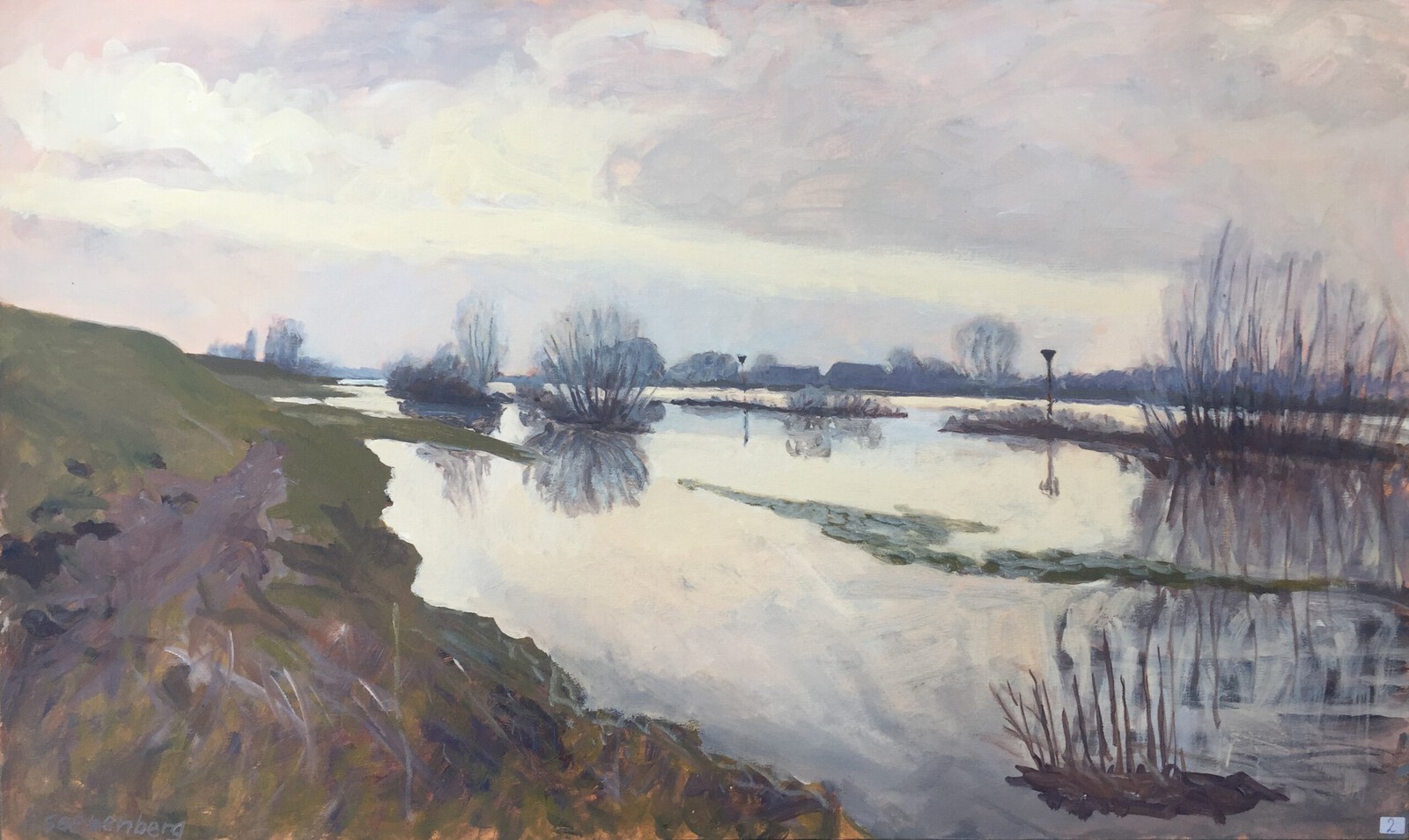 Hoog water bij Windesheim