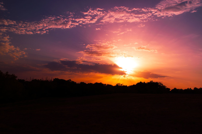 Sun rises over France