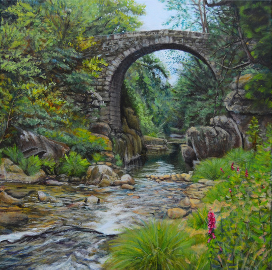 Onder de Ponte Quintao brug