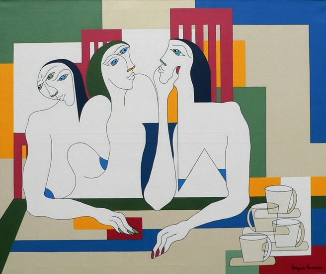 Three women around the table