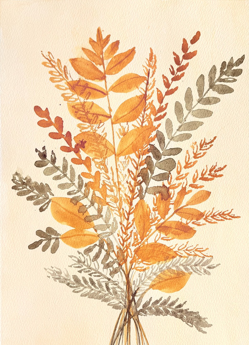 Aquarel Herfst boeket 