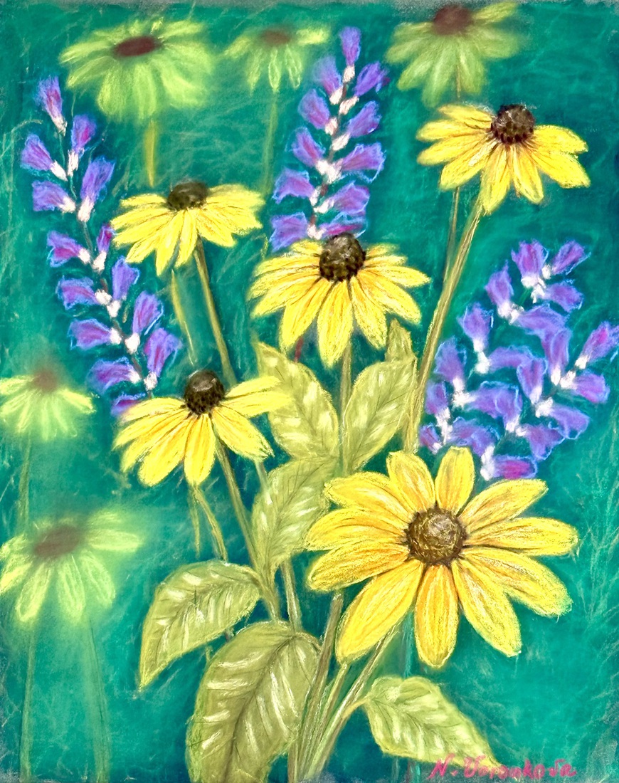 Pastel 110 Bloemen uit tuin 
