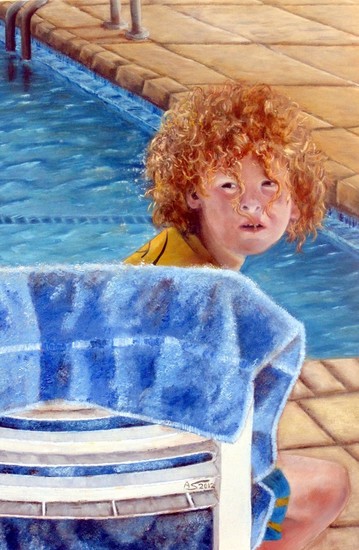 Ilse bij het zwembad