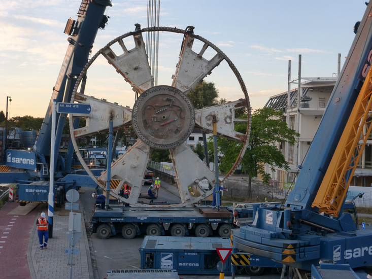 Verplaatsen Graafwiel Tunnelboor