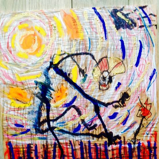 finding his one flower blooming