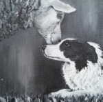 Mixed media, acryl-, olieverf