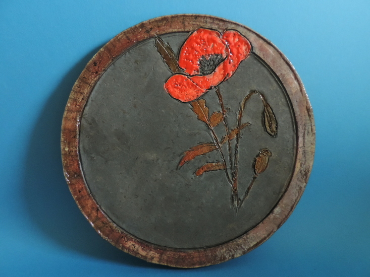 Sierbord met klaproos