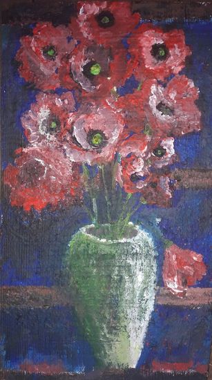 Boeket rozen op hout