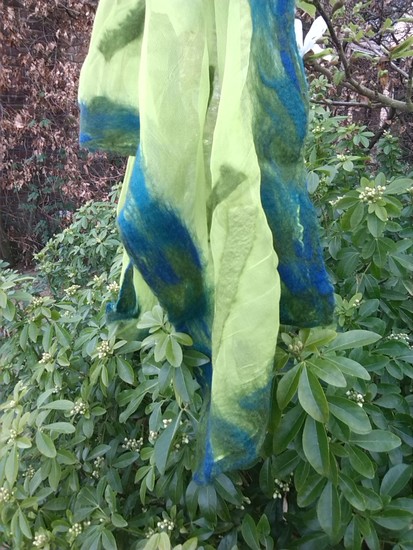 sjaal in groentinten