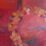 Abstracte schilderijen.