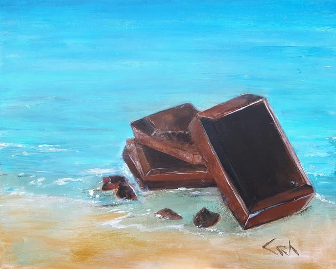 Chocolade rots in de branding