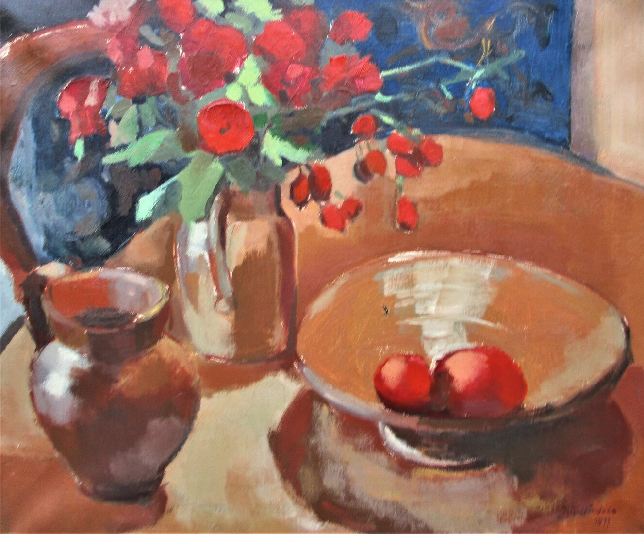 Stilleven met rode bessen