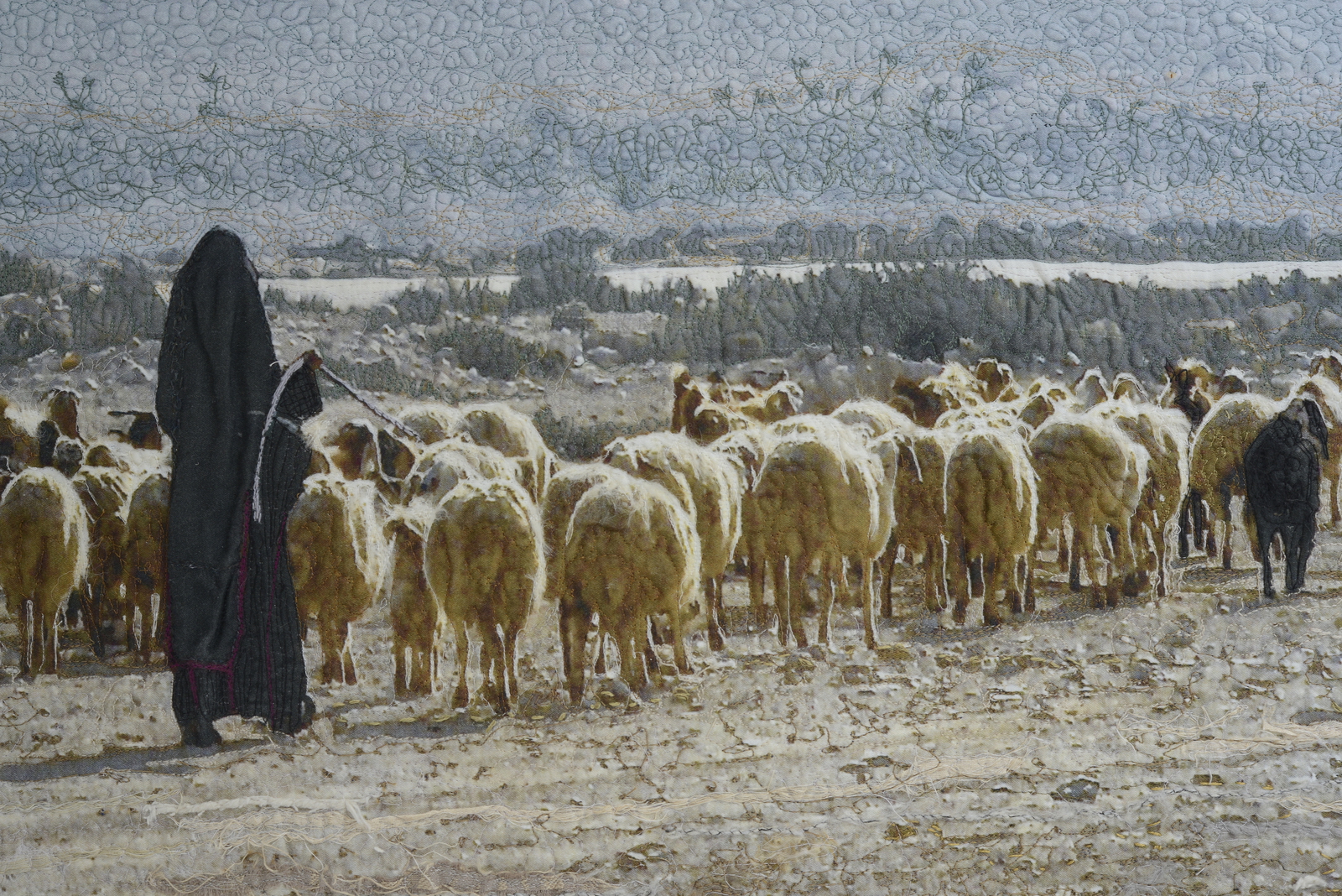 Herderin met schapen (Negev)