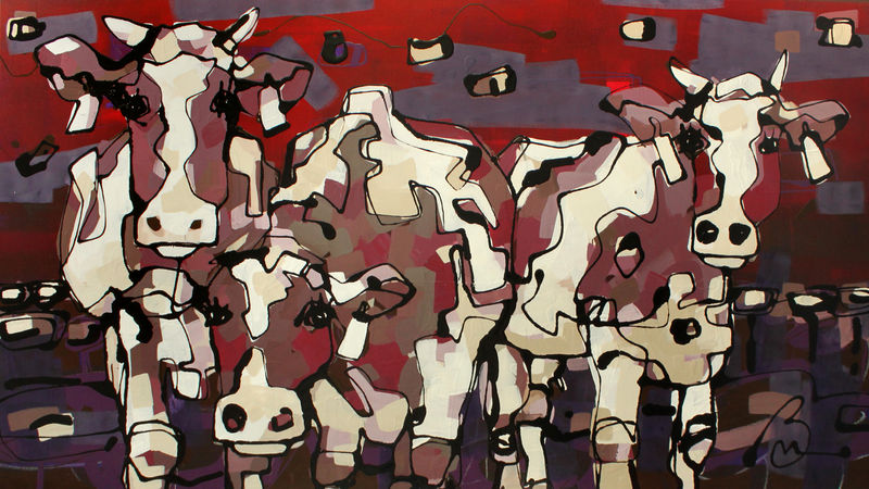 Red Purple N Cow