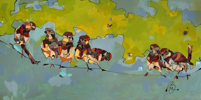 Birdies op een lijntje