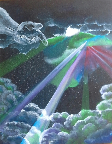 Hand rijkende kleuren