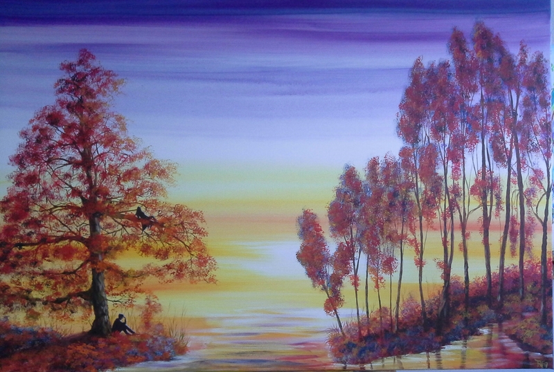 Herfst zonsondergang romantiek