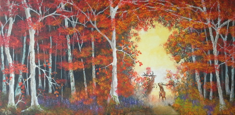 Edelherten in gevecht Bronstijd