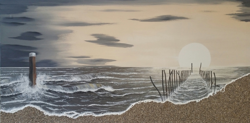 Meerpaal slaande golf