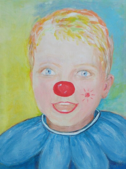 Meisje als clown