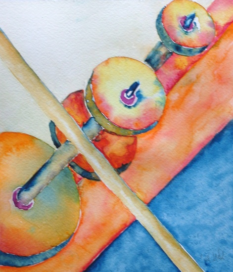 Spoelen van een spinnewiel