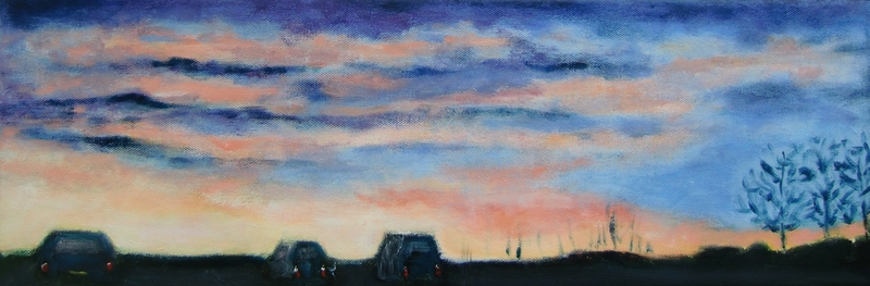 Zonsondergang op Houtribdijk Lelystad