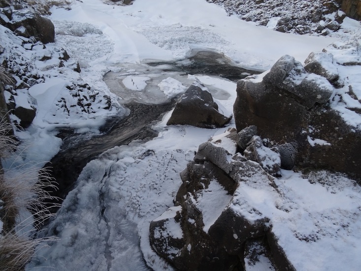 Stroompje tussen ijs.