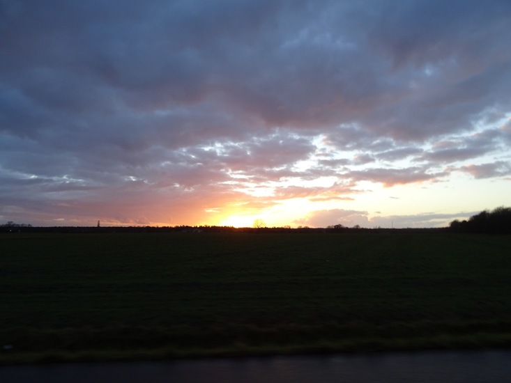 Zonsondergang.