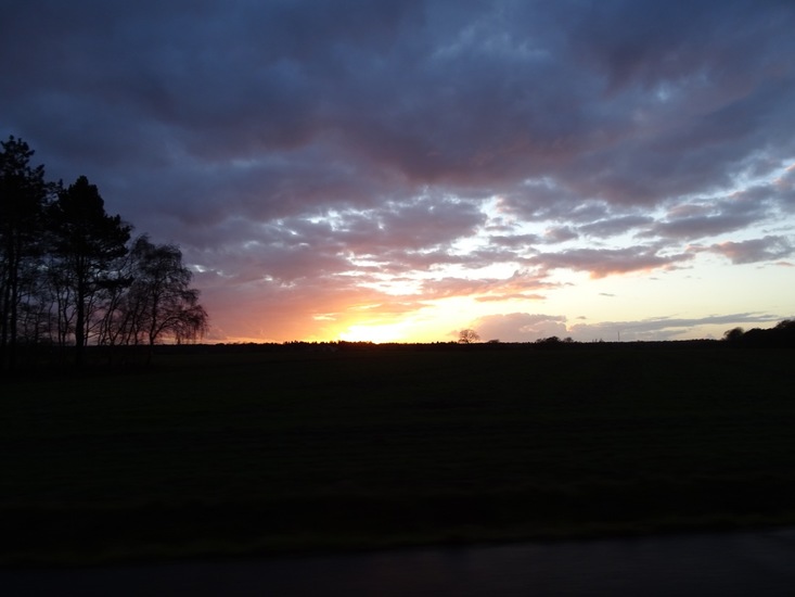 Zonsondergang.